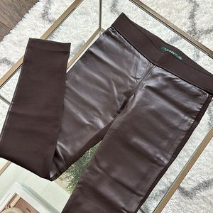 Ralph Lauren faux leather espresso brown pants ✨ NWOT